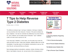 Tablet Screenshot of diabetesnaturalsolutions.com